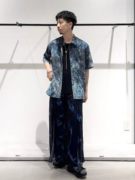 「HARE（ハレ）のアイテム（スラックス）」を使った、ウエノ シンヤさん（メンズ・176cm）の夏コーディネート