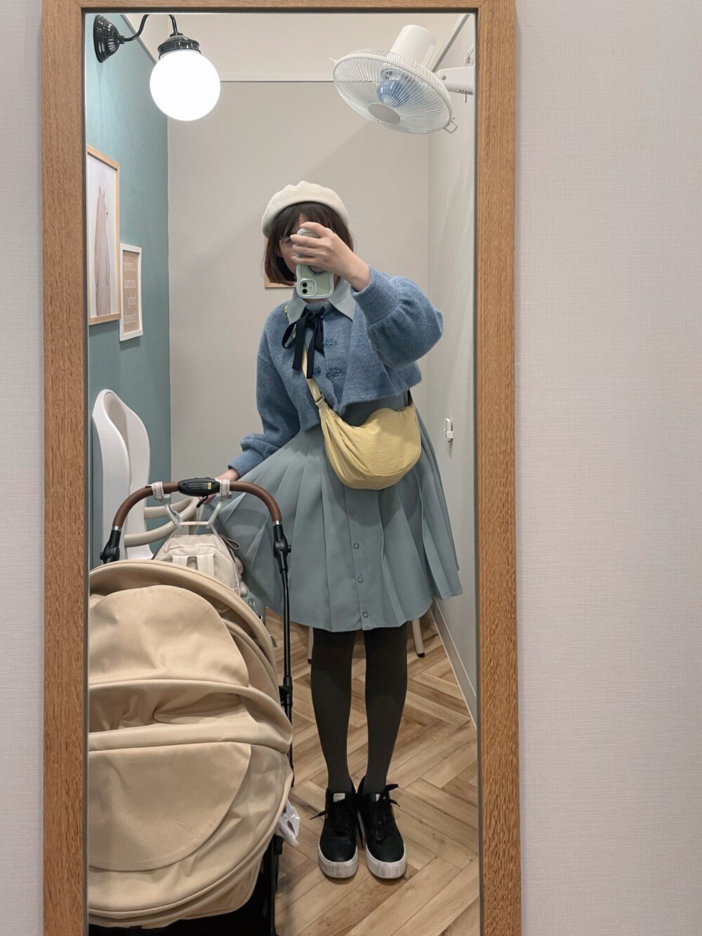 「春夏コーデ」｜「GUのアイテム（ハンチング/ベレー帽、ホワイト系）」を使った、Klara さん（骨格ウェーブ・レディース・173cm）の春コーディネートの1枚目の写真