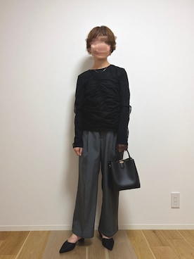 「Re:EDIT（リエディ）のアイテム」を使った、taaacoさん（レディース・154cm）の秋コーディネート