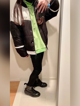 「ENVYM（アンビー）のアイテム（ジャケット/アウター）」を使った、ろくさん（レディース・165cm）の冬コーディネート