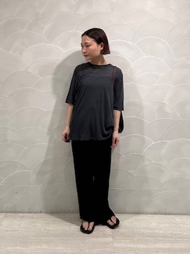 「PAES（ペイズ）のアイテム」を使った、JINさん（レディース・155cm）の夏コーディネート