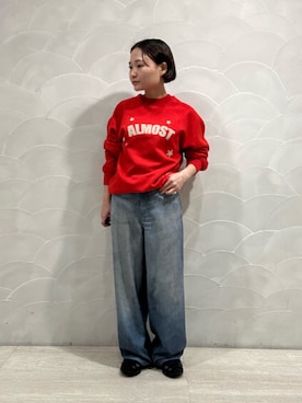 「URBAN RESEARCH（アーバンリサーチ）のTeya　Almost Sweat（スウェット）」を使った、JINさん（レディース・155cm）の秋コーディネート
