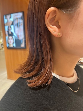 「URBAN RESEARCH（アーバンリサーチ）のアイテム（ピアス（両耳用））」を使った、JINさん（レディース・155cm）の冬コーディネート