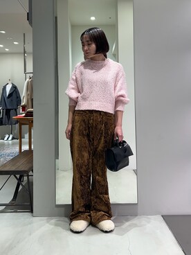 「アイテム（ネックレス）」を使った、JINさん（レディース・155cm）の冬コーディネート