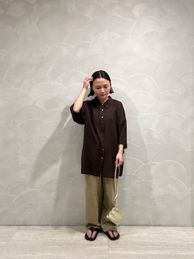 「ハーフスリーブ」｜JINさん（レディース・155cm）の夏コーディネート