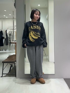 「アイテム（その他シューズ）」を使った、JINさん（レディース・155cm）の冬コーディネート