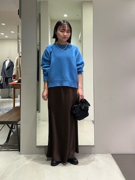 「アイテム（ネックレス）」を使った、JINさん（レディース・155cm）の冬コーディネート