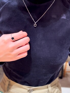 「URBAN RESEARCH（アーバンリサーチ）のdecor『デコール』　石のネックレス（ネックレス）」を使った、JINさん（レディース・155cm）の冬コーディネート