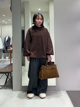 「アイテム（パーカー）」を使った、JINさん（レディース・155cm）の冬コーディネート