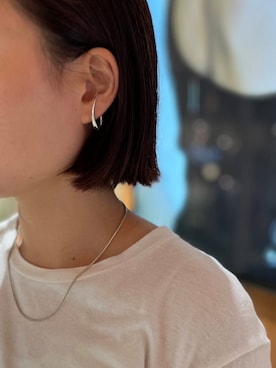 「URBAN RESEARCH（アーバンリサーチ）のアイテム（イヤリング）」を使った、JINさん（レディース・155cm）の夏コーディネート