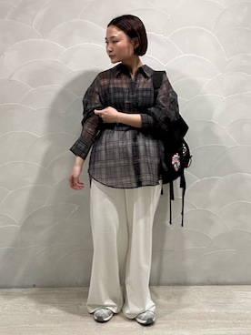「アイテム（チャーム）」を使った、JINさん（レディース・155cm）の夏コーディネート