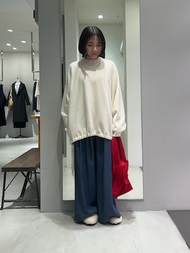 「アイテム（アクセサリー）」を使った、JINさん（レディース・155cm）の冬コーディネート