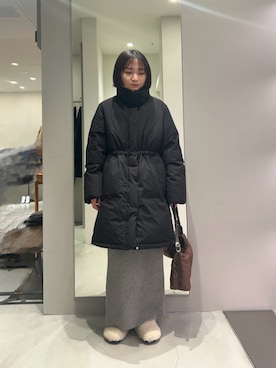 「アイテム（その他アウター）」を使った、JINさん（レディース・155cm）の冬コーディネート