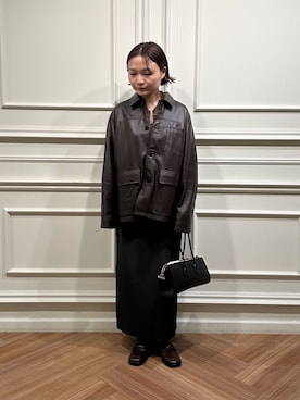 「秋服」｜「アイテム（その他アウター）」を使った、JINさん（レディース・155cm）の秋コーディネート