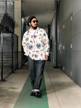 「柄シャツ」｜omata takayaさん（メンズ・172cm）の夏コーディネート