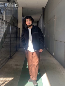 「schott（ショット）のアイテム（ブルゾン）」を使った、omata takayaさん（メンズ・172cm）の秋コーディネート