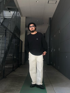 「schott（ショット）のSchott/ショット/TC PAINTER PANTS/ペインターパンツ（その他パンツ）」を使った、omata takayaさん（メンズ・172cm）の秋コーディネート