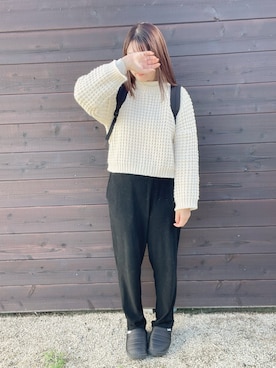 「SUBU（スブ）のアイテム（スリッポン）」を使った、eicoさん（レディース・159cm）の冬コーディネート