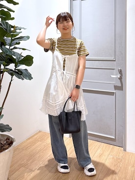 2WAYコットンレースミニワンピース 492572を使った人気ファッション