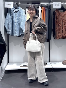 「アイテム（ブルゾン）」を使った、shinoさん（レディース・162cm）の秋コーディネート