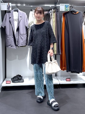 「LAKOLE（ラコレ）のアイテム（サンダル）」を使った、shinoさん（レディース・162cm）の夏コーディネート