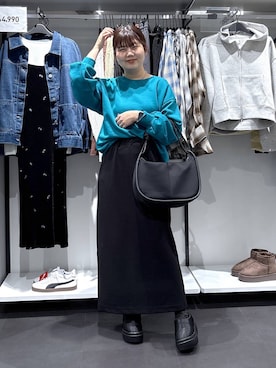 「アイテム（スリッポン）」を使った、shinoさん（レディース・162cm・20代）の秋コーディネート