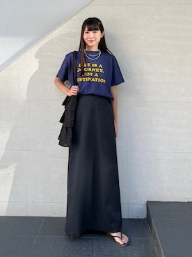 「Odub（オーダブ）のアイテム」を使った、安孫子さん（レディース・155cm）の夏コーディネート