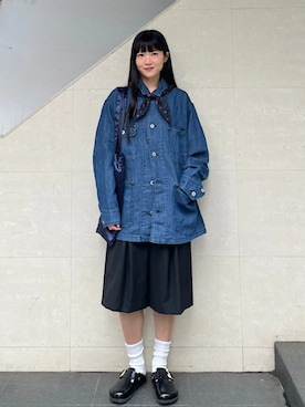 「SHIPS（シップス）のアイテム（その他パンツ）」を使った、安孫子さん（レディース・155cm）の秋コーディネート