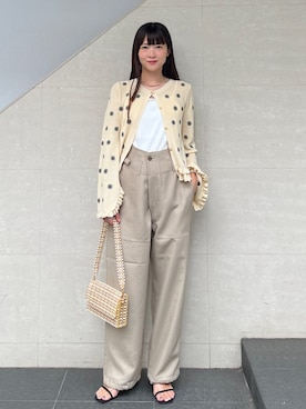 「SHIPS（シップス）のアイテム」を使った、安孫子さん（レディース・155cm）の夏コーディネート