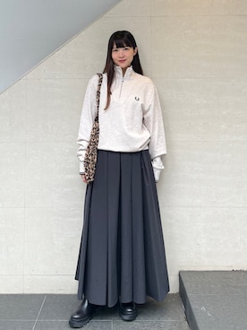 「SHIPS（シップス）のアイテム」を使った、安孫子さん（レディース・155cm）の秋コーディネート