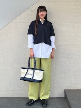 「NOMADIS（ノマディス）のアイテム」を使った、安孫子さん（レディース・155cm）の春コーディネート