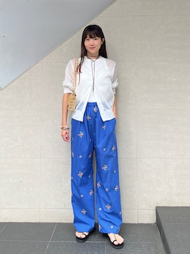 「シップス フォー ウィメン(SHIPS for women)」｜安孫子さん（レディース・155cm）の夏コーディネート