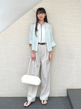 「LAOCOONTE（ラオコンテ）のアイテム」を使った、安孫子さん（レディース・155cm）の春コーディネート