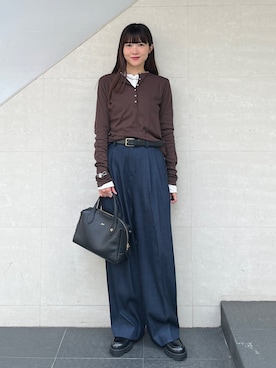 「SHIPS（シップス）のアイテム」を使った、安孫子さん（レディース・155cm）の夏コーディネート