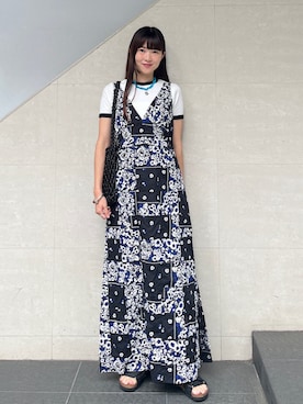 「SHIPS（シップス）のアイテム」を使った、安孫子さん（レディース・155cm）の夏コーディネート