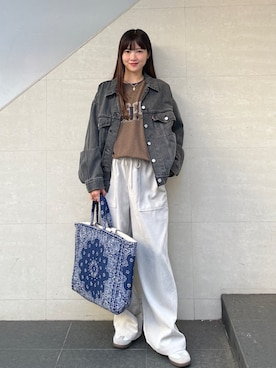 「SHIPS（シップス）のアイテム」を使った、安孫子さん（レディース・155cm）の秋コーディネート
