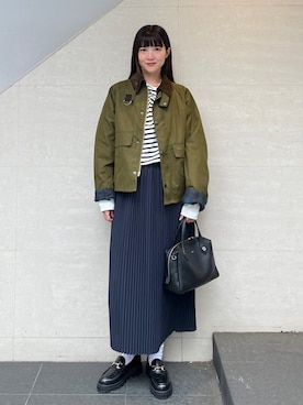 「アイテム（その他アウター）」を使った、安孫子さん（レディース・155cm）の秋コーディネート