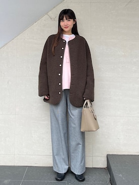 「SHIPS（シップス）のアイテム」を使った、安孫子さん（レディース・155cm）の秋コーディネート