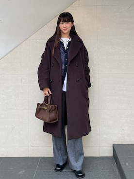 「SHIPS（シップス）のアイテム」を使った、安孫子さん（レディース・155cm）の秋コーディネート