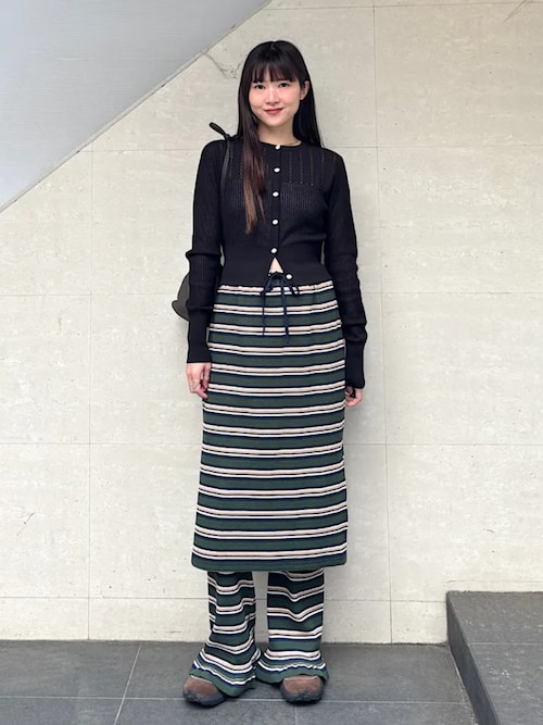 堀田茜×SHIPS:〈手洗い可能〉アイレット ニット カーディガン