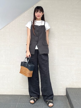 「TICCA(ティッカ)のアイテム」を使った、安孫子さん(レディース・155cm)の春コーディネート