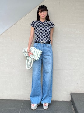 「BONGUSTA（ボングスタ）のアイテム」を使った、安孫子さん（レディース・155cm）の春コーディネート