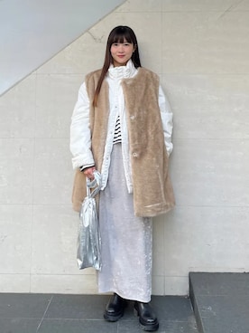 安孫子さん（レディース・155cm）の冬コーディネート