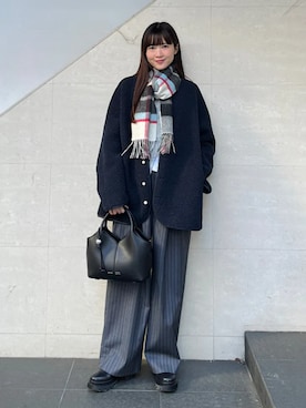 「シップス」｜安孫子さん（レディース・155cm）の冬コーディネート