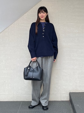 「カシミヤ」｜安孫子さん（レディース・155cm）の秋コーディネート