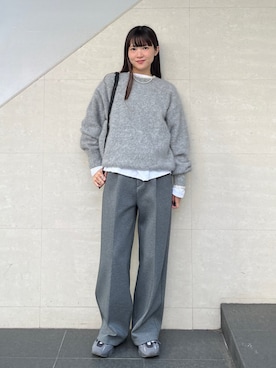 「SHIPS（シップス）のアイテム」を使った、安孫子さん（レディース・155cm）の秋コーディネート