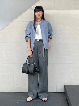 「LORISTELLA（ロリステッラ）のアイテム」を使った、安孫子さん（レディース・155cm）の夏コーディネート