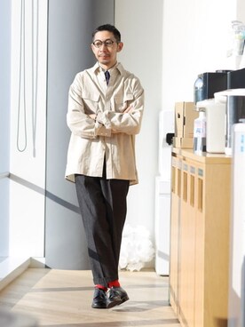 BEAMS LIGHTS Mensさん（メンズ・168cm）の春コーディネート