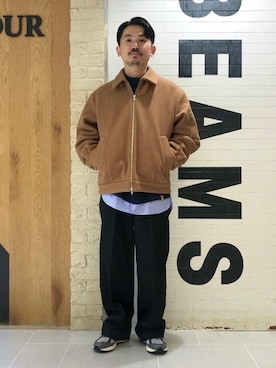 「BEAMS LIGHTS（ビームスライツ）のアイテム（ブルゾン）」を使った、BEAMS LIGHTS Mensさん（メンズ・166cm）の秋コーディネート