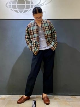 「マドラスチェック」｜「アイテム（ジャケット/アウター）」を使った、BEAMS LIGHTS Mensさん（メンズ・173cm）の春コーディネート